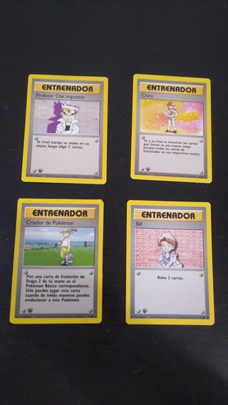 Cartas Entrenador Base Set 1ra Edición Español