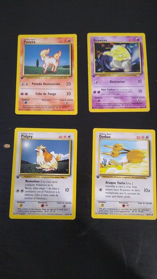 Cartas Pokémon Base Set 1ª Edición Español