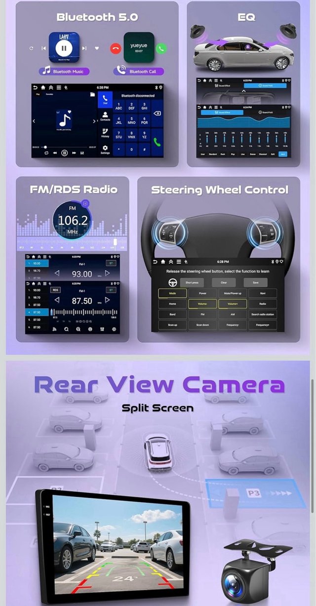 Pantalla CarPlay, para Fiat ducato