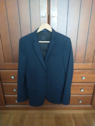 Traje Zara Man Talla 38 Azul Marino