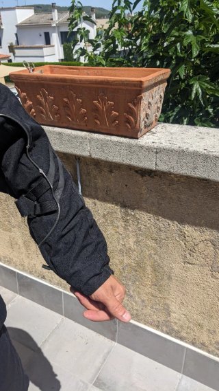 Chaqueta de moto negra