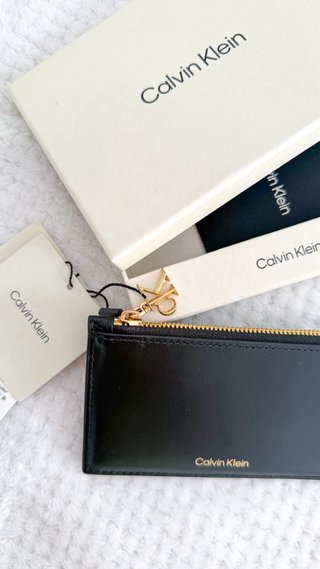 Tarjetero Calvin Klein Negro y Dorado