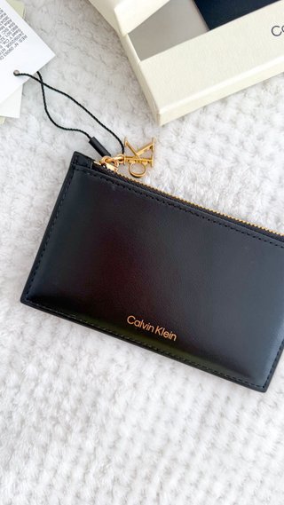 Tarjetero Calvin Klein Negro y Dorado