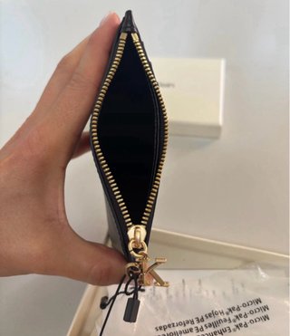Tarjetero Calvin Klein Negro y Dorado