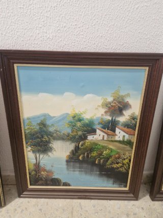 3 Cuadros Óleo Paisajes
