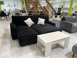 Sofa Cama Terciopelo Negro 238cm