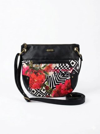 Bolso Desigual flores y estampado geométrico