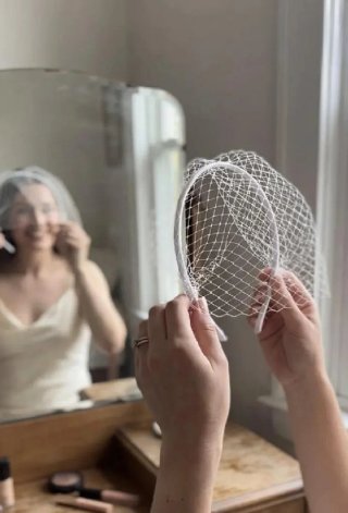 Tocado de Novia Blanco