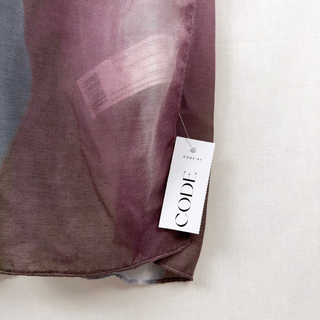 Code Watercolor Abstract Print Scarf