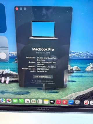 MacBook Pro 16 i7 16GB RAM 512GB SSD
