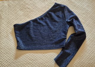 Top Brillante Azul Talla S