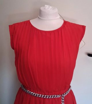 Vestito smanicato donna rosso