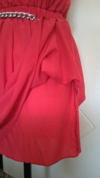 Vestito smanicato donna rosso