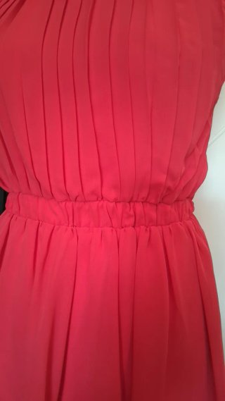 Vestito smanicato donna rosso