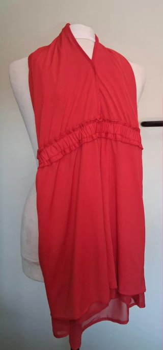 Vestito smanicato donna rosso