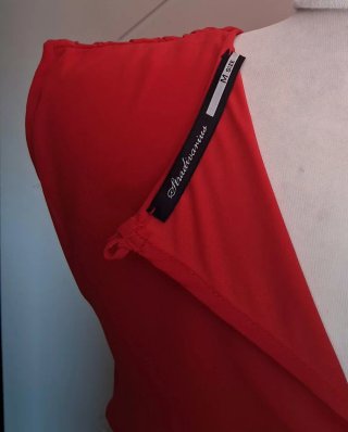 Vestito smanicato donna rosso