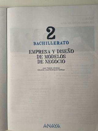 Empresa y diseño de modelos de negocio, 2 Bachi...
