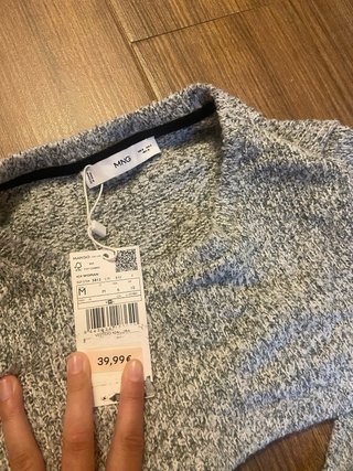Vestido largo gris de punto
