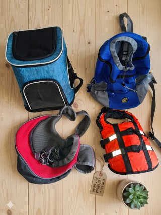 Pack de mochilas, casita cama, etc Mascota Pequeña