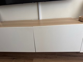 Mueble TV Blanco Pared/Suelo