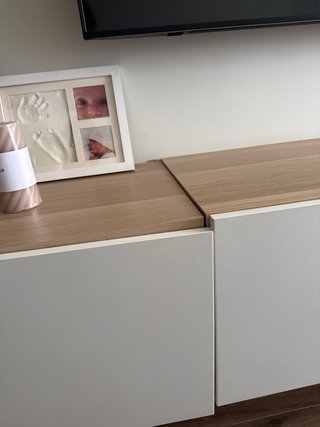 Mueble TV Blanco Pared/Suelo