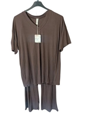 Completo donna linea curvy marrone