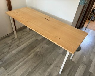 Mesa de estudio/despacho - Madera de pino natural