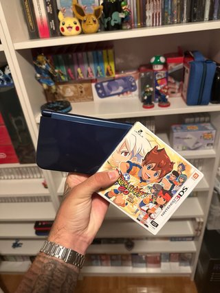 Nuovo Nintendo 3DS XL blu + custodia