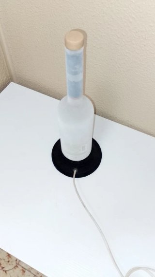 Lampada Bottiglia Grappa Bottega