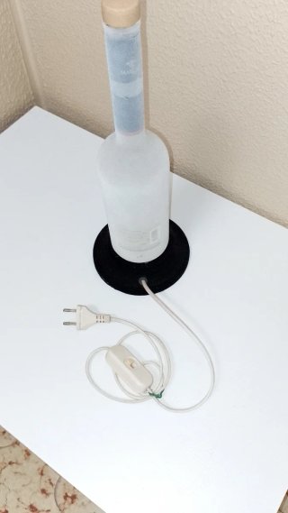 Lampada Bottiglia Grappa Bottega