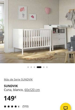 Cuna Ikea Blanca 120x60