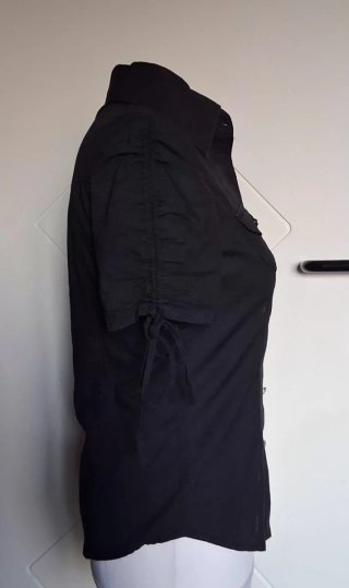 Camicia donna nera mezza manica