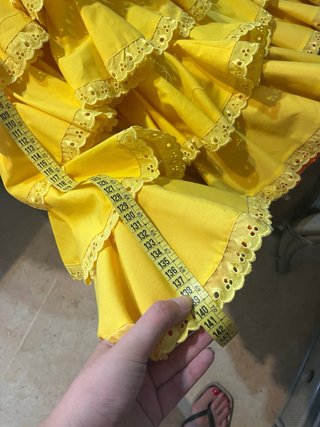Traje Flamenca Amarillo Volantitos