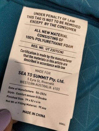 Colchoneta autohinchable Sea to Summit Comfort