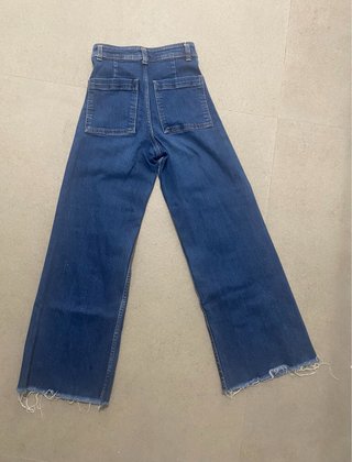 Pantalones Zara Campana Estilo 70s Azul