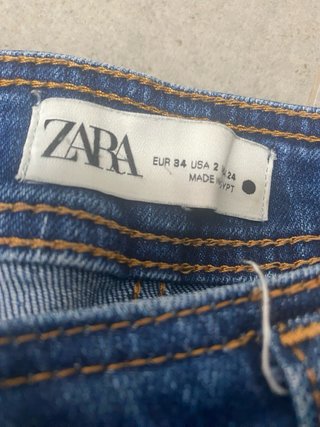 Pantalones Zara Campana Estilo 70s Azul
