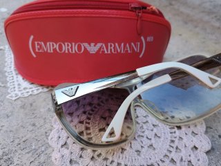 Occhiali da sole Emporio Armani bianchi