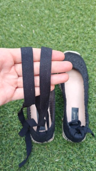 Alpargatas crochet negras