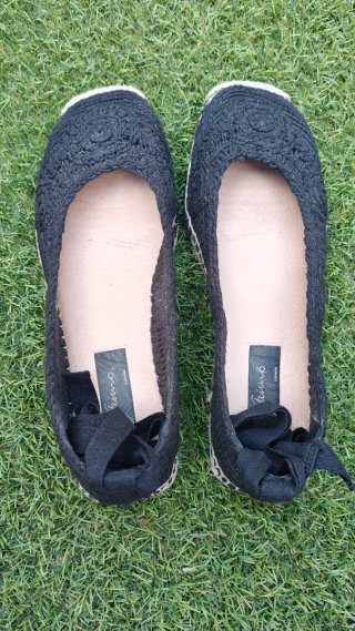 Alpargatas crochet negras