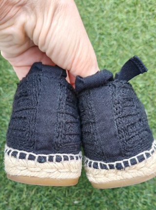 Alpargatas crochet negras