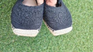 Alpargatas crochet negras