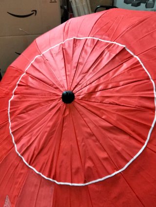 Sombrilla playa antiviento Ø240 cm Aktive roja