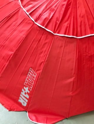 Sombrilla playa antiviento Ø240 cm Aktive roja