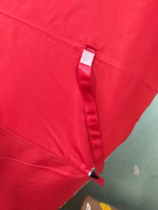 Sombrilla playa antiviento Ø240 cm Aktive roja