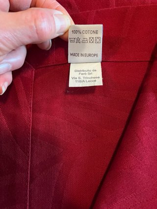 Tovaglia Ferò in cotone color bordeaux
