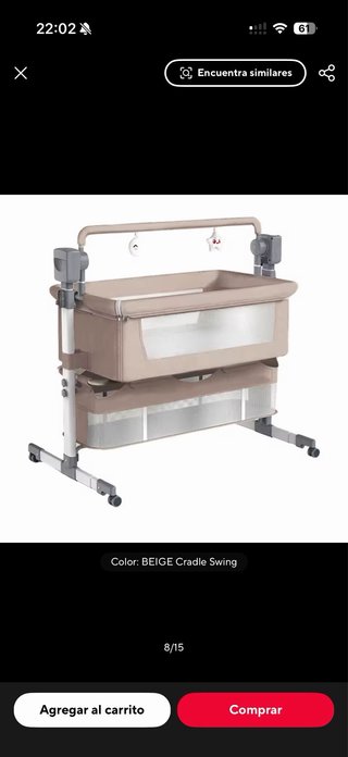 Cuna de bebé con ruedas electrica