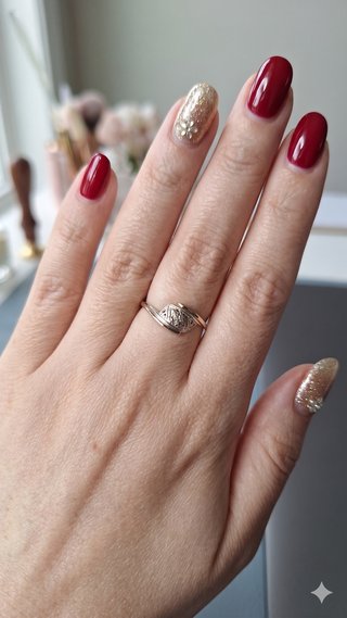 Anillo Vintage Talla 19 Plata Ley , oro y piedras