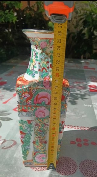 Vaso Cinese Stile Famille Rose Canton