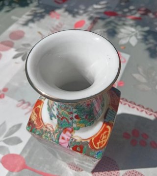 Vaso Cinese Stile Famille Rose Canton