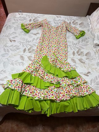 Vestido Flamenca Lunares Colores Talla Única